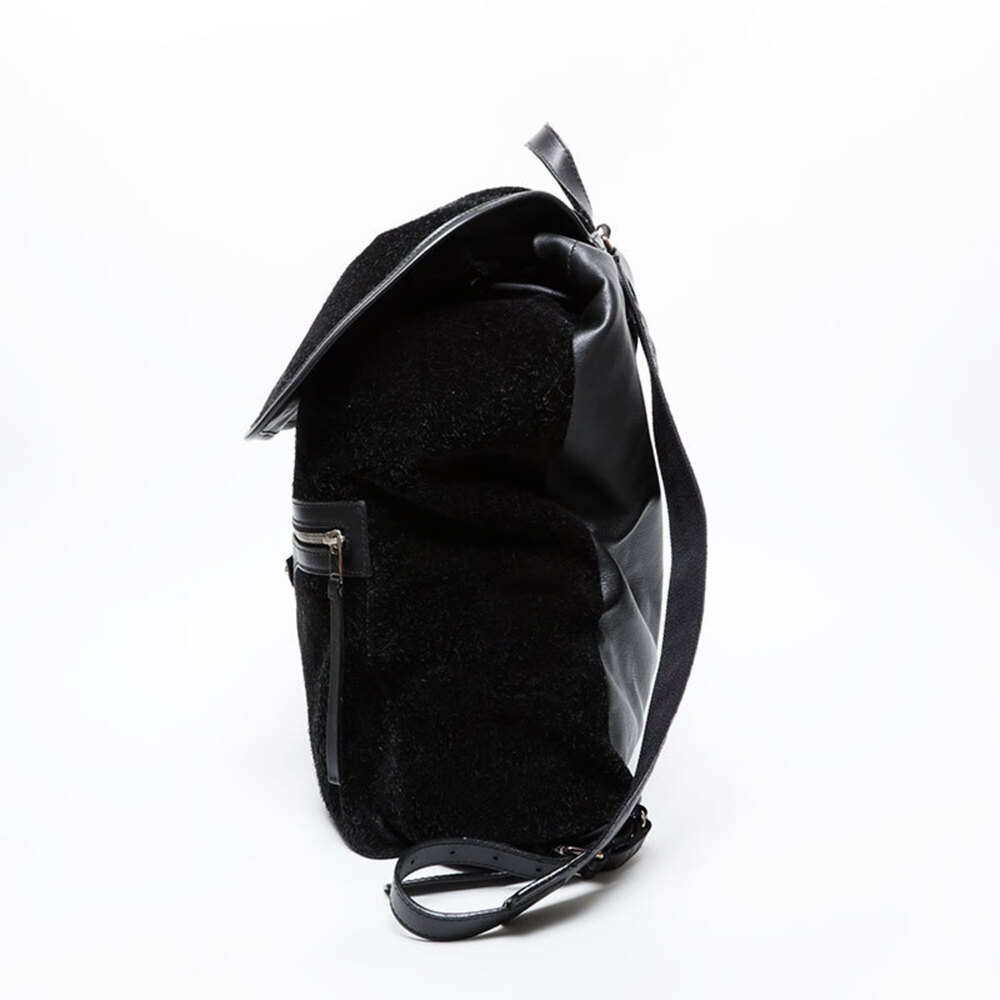 Balenciaga Leather Suede Lock Backpack/Daypack, Black, WS21590 - Picture 3 of 13
